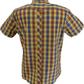Trojan Mens Mustard Multi Check Short Sleeved Shirts and Pocket Square
