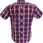 Trojan Mens Port Red Multi Check Short Sleeved Shirts and Pocket Square