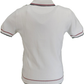 Trojan Mens Ecru Textured Stripe Knitted Polo Shirt