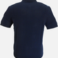 Ben Sherman Dark Navy Knitted Striped Mod Polo Shirt