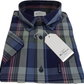 Ben Sherman Mens Twilight Denim Blue Block Check Short Sleeved Shirt