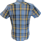 Ben Sherman Mens Lake Blue Block Check Short Sleeved Shirt