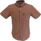 Ben Sherman Mens Cherry Red Signature House Check Short Sleeved Shirts
