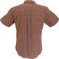 Ben Sherman Mens Cherry Red Signature House Check Short Sleeved Shirts