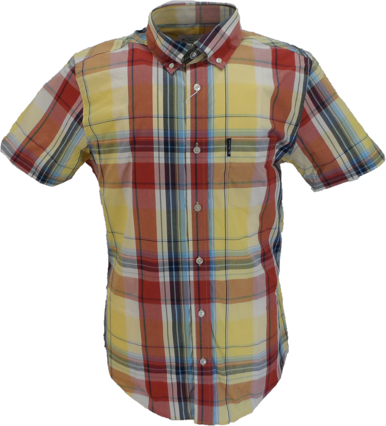 Ben Sherman Mens Lemon Zest Oversize Check Shirts