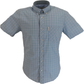 Ben Sherman Mens Lake Blue Signature House Check Short Sleeved Shirts