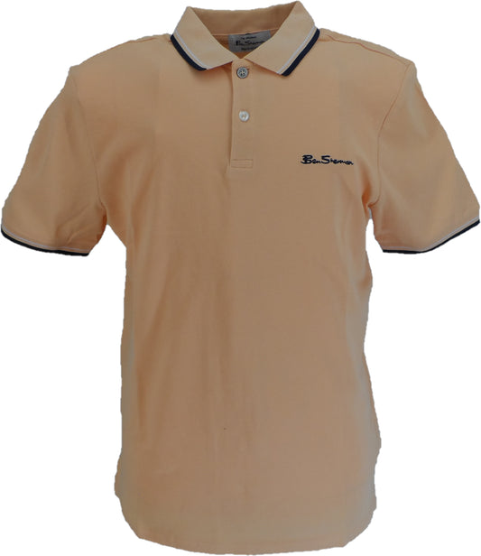 Ben Sherman Men's Coral Orange Signature 100% Cotton Polo Shirt