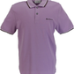 Purple polo shirt with a brand logo on a white background
