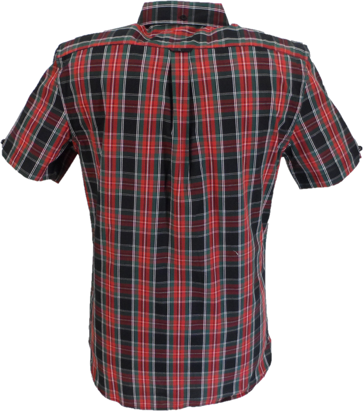 Lambretta Mens Black/Red/Green Button Down Shirts