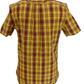 Lambretta Mens Burgundy/Gold Button Down Shirts
