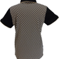 Lambretta Mens Black/Nomad Checkerboard Polo Shirts