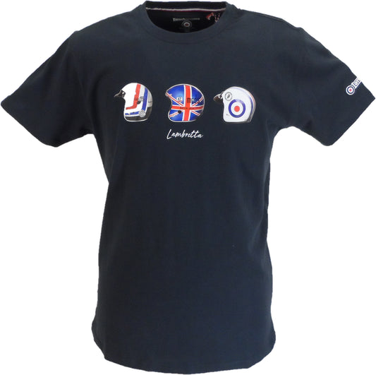 Lambretta Mens Navy Blue Helmet Retro T Shirt