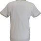 Lambretta Mens White Houndstooth Print Cotton Polo Shirts
