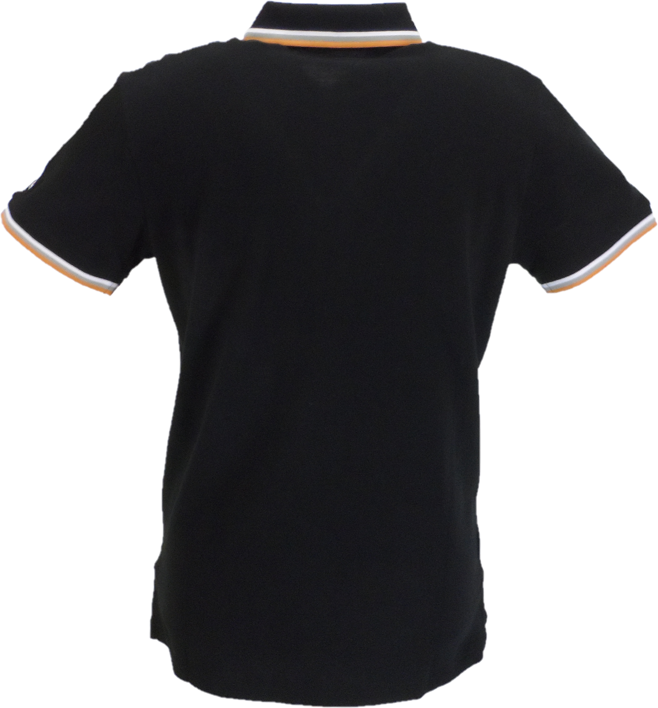 Lambretta Men`s Black Tipped Tipped 100% Cotton Polo Shirts