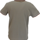 Lambretta Men`s Cashew Brown Tipped Tipped 100% Cotton Polo Shirts