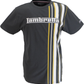 Lambretta Mens Iron Grey Striped Retro T Shirt
