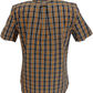 Lambretta Mens Black/White/Orange Button Down Shirts