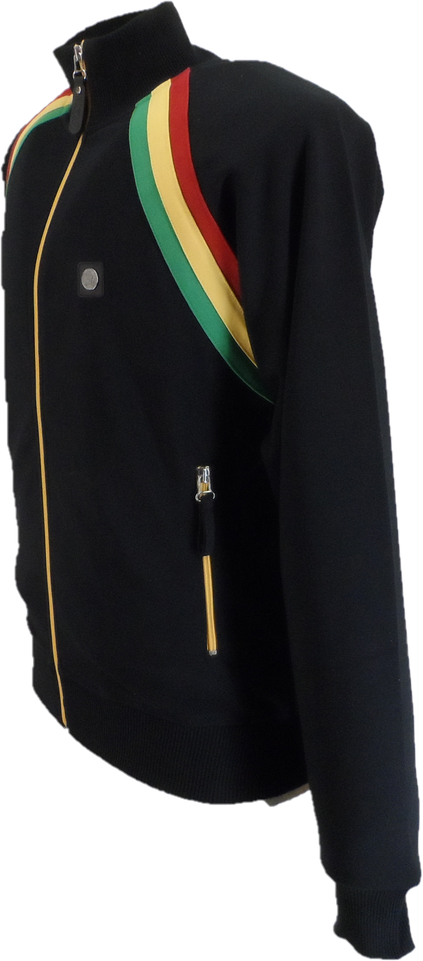 Trojan Mens Rasta Raglan Taped Track Top