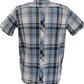 Trojan Mens Black Tartan Short Sleeved Shirts and Pocket Square