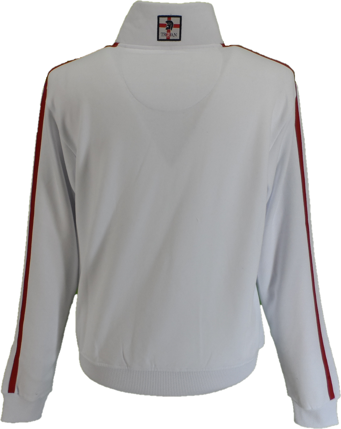 Trojan Mens White Quarter Zip St George Sweat Top