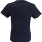 Trojan Mens  Navy Blue Stripe Front Cotton Peach T-Shirt