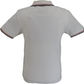 Trojan Mens Ecru Flag Badge Twin Tipped Polo Shirt
