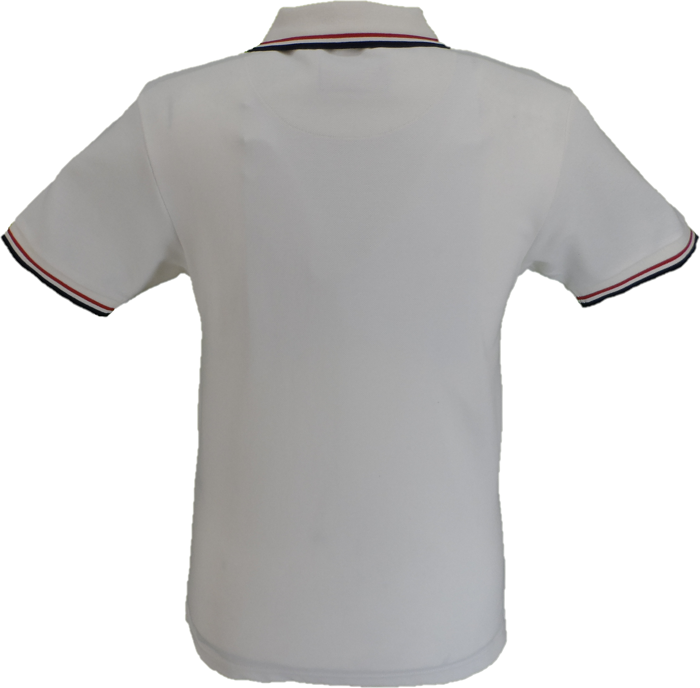 Trojan Mens Ecru Flag Badge Twin Tipped Polo Shirt