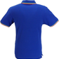 Trojan Mens Italia Blue Flag Badge Twin Tipped Polo Shirt