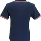 Trojan Mens Navy Blue St George Badge Twin Tipped Polo Shirt