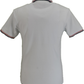 Trojan Mens White St George Badge Twin Tipped Polo Shirt