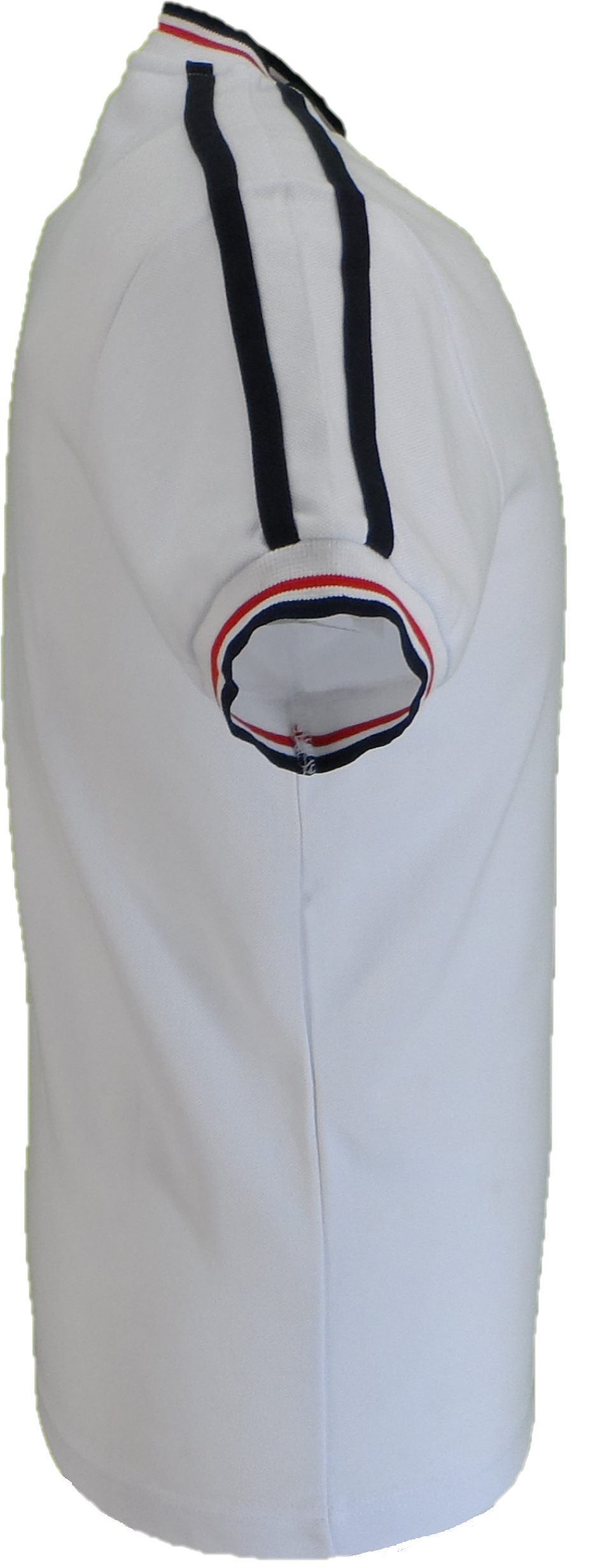 Trojan Mens White St George Badge Tipped Pique T Shirt