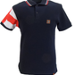 Trojan Mens Navy George Flag Twin Tipped Polo Shirt