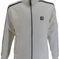 Trojan Mens Ecru Twin-Stripe Contrast Zip Retro Track Tops