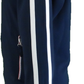 Trojan Mens Navy Blue Twin-Stripe Contrast Zip Retro Track Tops