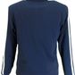 Trojan Mens Navy Blue Twin-Stripe Contrast Zip Retro Track Tops