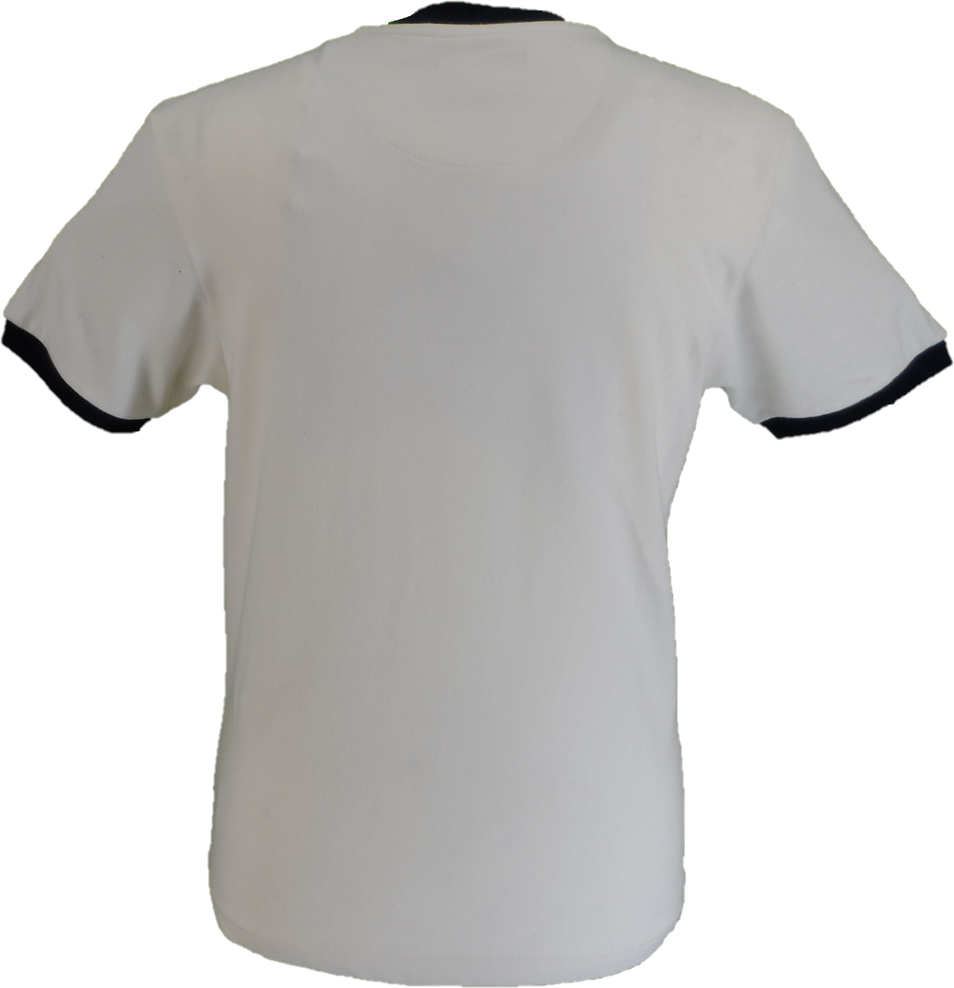 Trojan Mens Ecru Stripe Front Cotton Peach T-Shirt