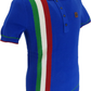 Trojan Mens Cobalt Blue Textured Racing Stripe Knitted Polo Shirt