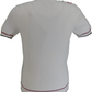 Trojan Mens Ecru Textured Racing Stripe Short Sleeved Turtle Neck