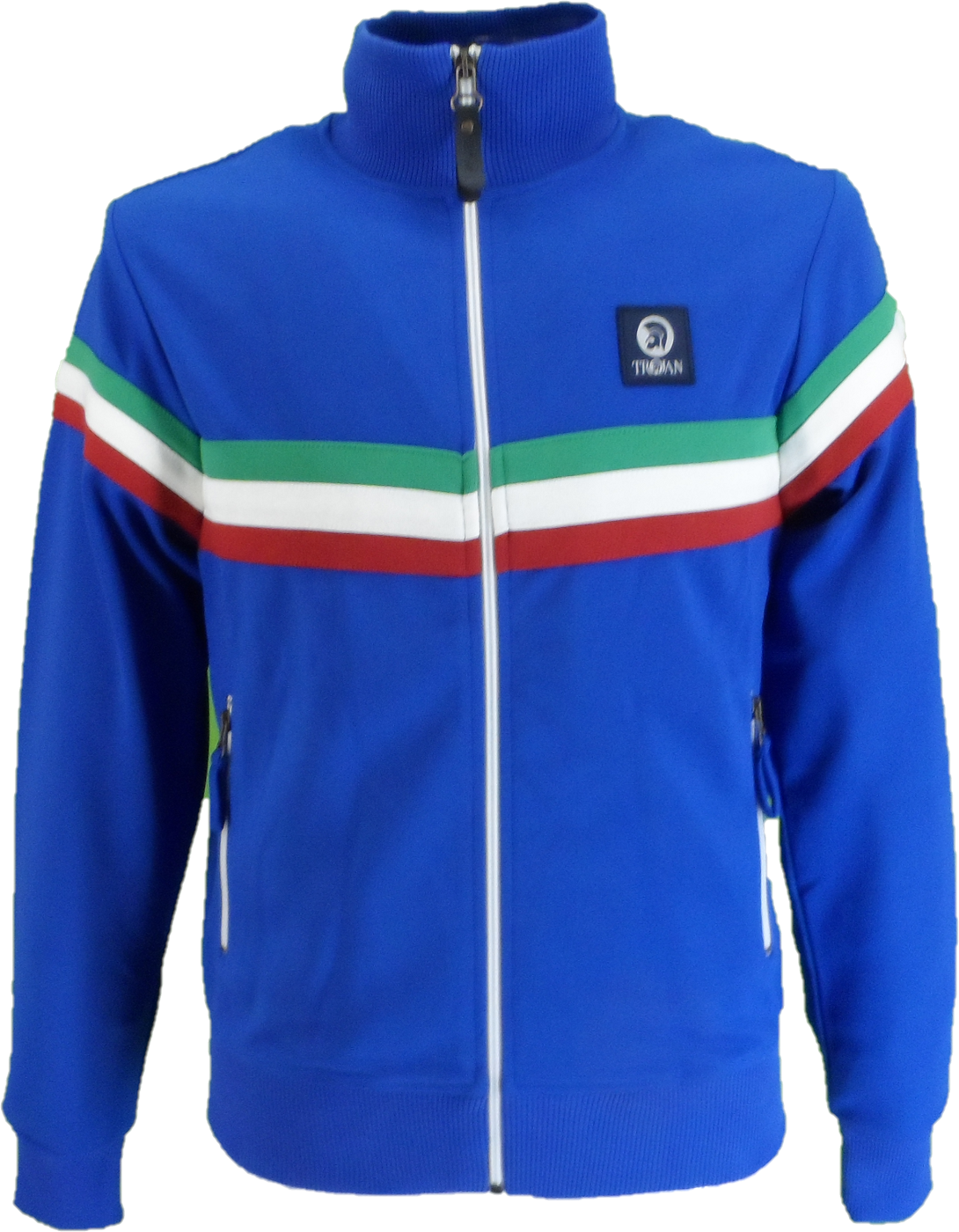 Trojan Mens Cobalt Blue Retro Stripe Track Top Track Tops