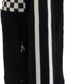 Trojan Mens Black Chequerboard Stripe Retro Track Tops