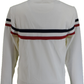 Trojan Mens Ecru Retro Stripe Track Top Track Tops