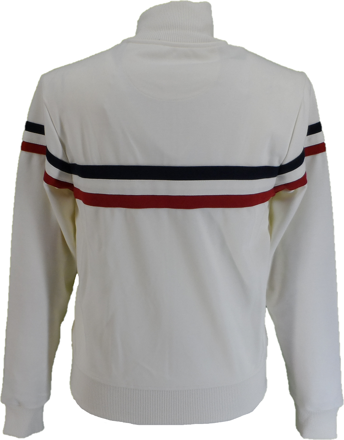 Trojan Mens Ecru Retro Stripe Track Top Track Tops