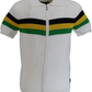 Trojan Mens Ecru Short Sleeved Zip Up Stripe Cardigan