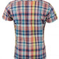 Relco Ladies Retro Multi Check Button Down Short Sleeved Shirts