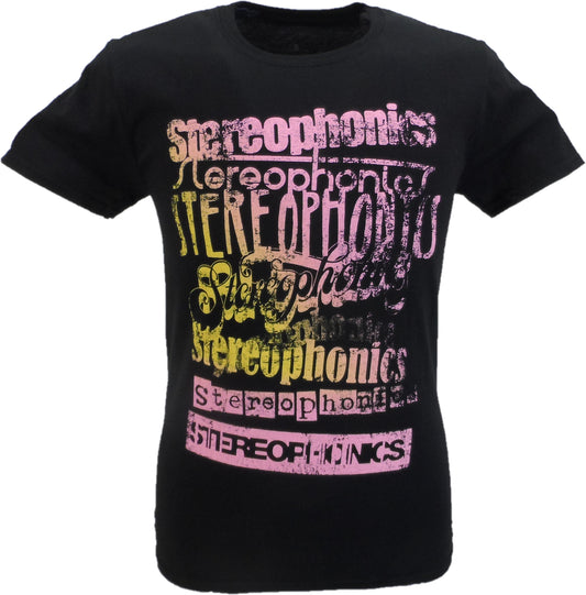 T-shirt avec logos stéréophoniques sous licence officielle pour hommes