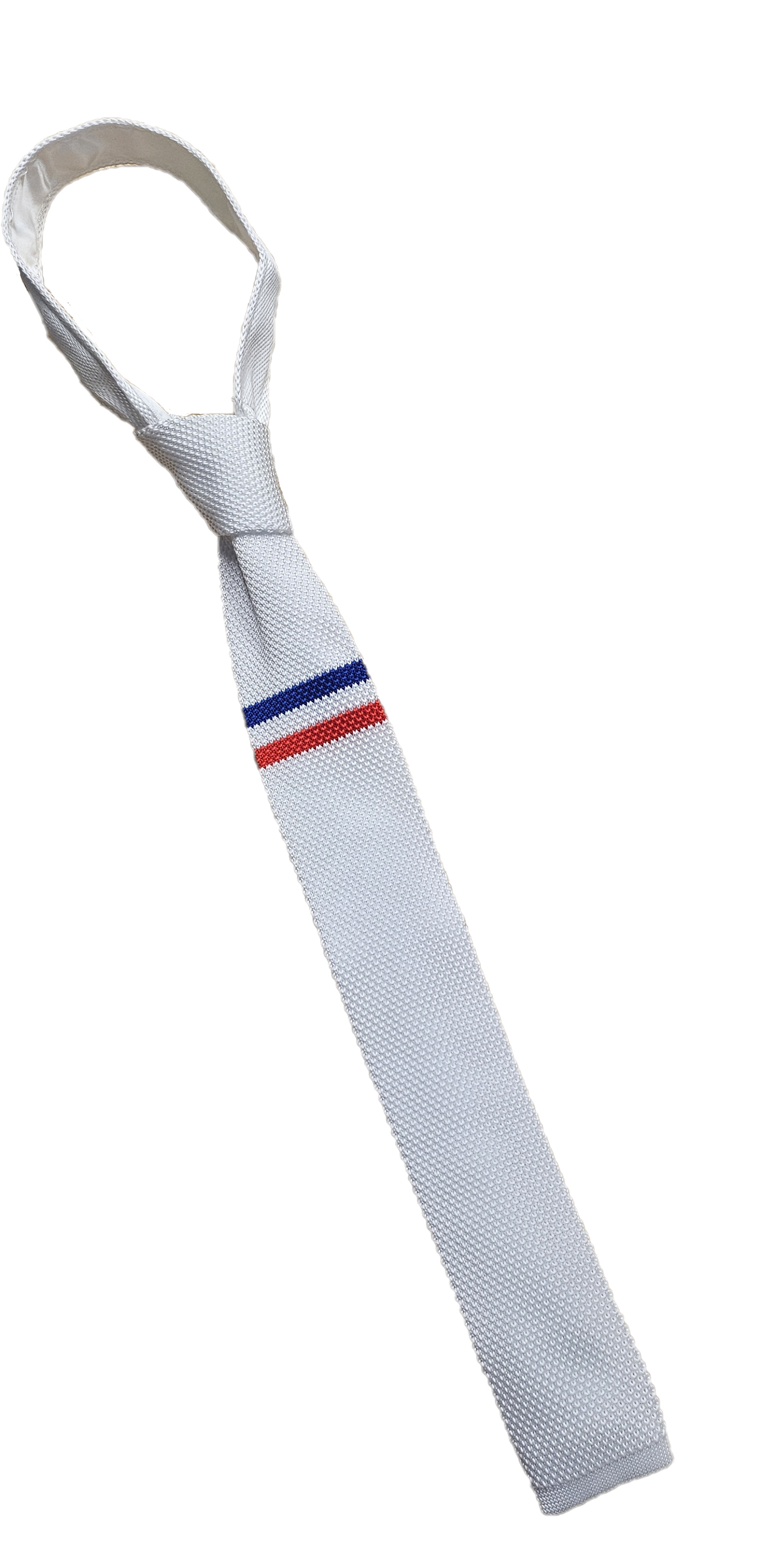 Mazeys Mens Retro Mod Square End 3 Striped Knitted Ties
