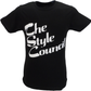 メンズ スタイル カウンシル ブラック スタック ロゴ オフィシャル T シャツ