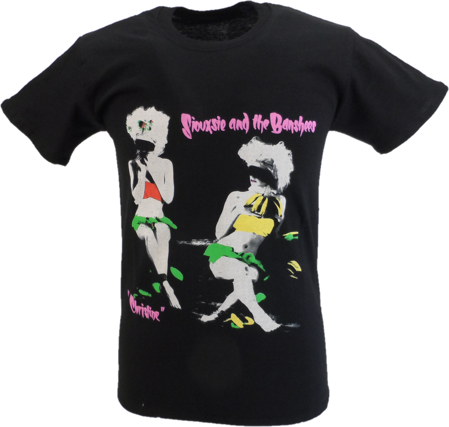 Mens Black Official Siouxsie and The Banshees Christine single T Shirt
