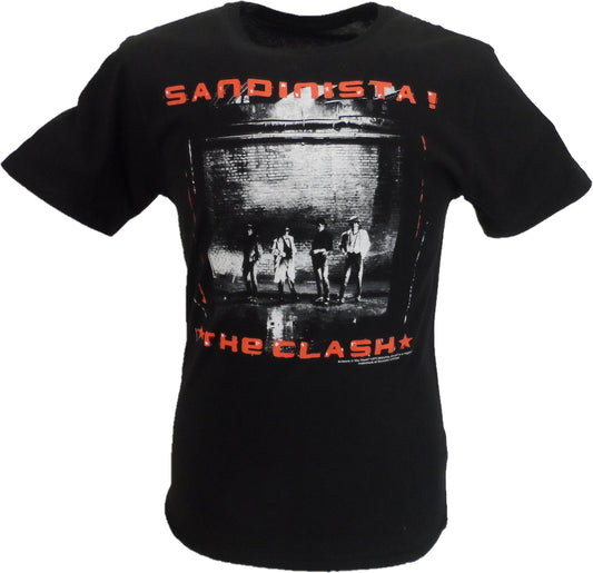 Mens Black Official The Clash Sandinista LP CoverT Shirt