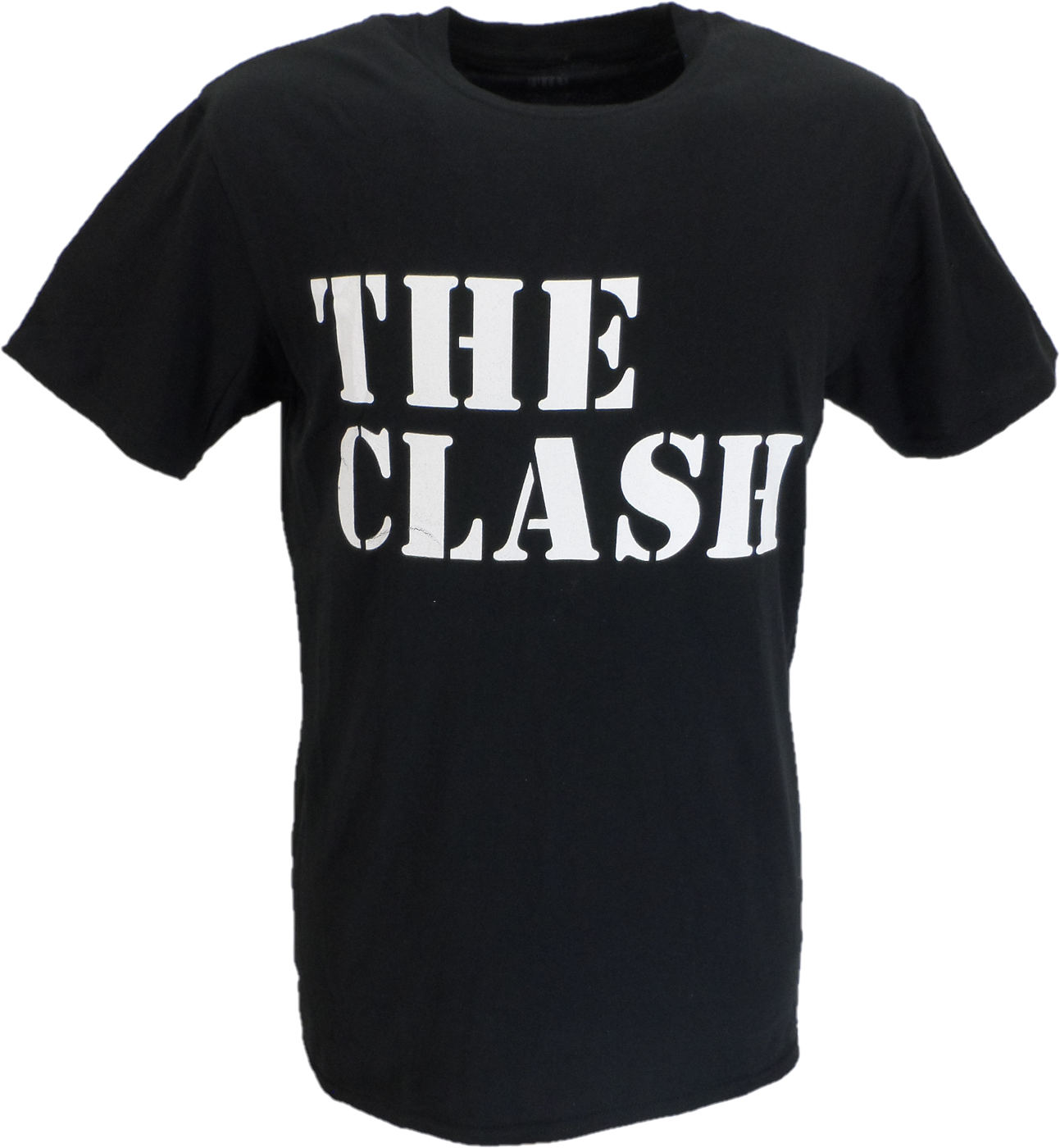Mens Black Official The Clash Stencil Logo T Shirt